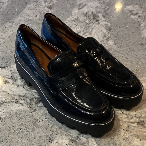 Franco Sarto Shoes - Franco Sarto Shiny Black Loafers